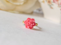 Succulent Ring in Strawberry Pink